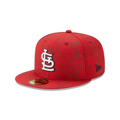 Red St. Louis Cardinals Hat - New Era MLB Sketched 59FIFTY Fitted Caps USA3840715